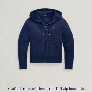 Ralph Lauren Dark Blue Kids Zip-Up Hoodie